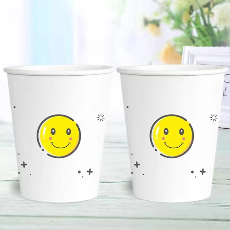 一次性杯子家用卡通加厚耐高温整箱批发商用高端定制印LOGO
