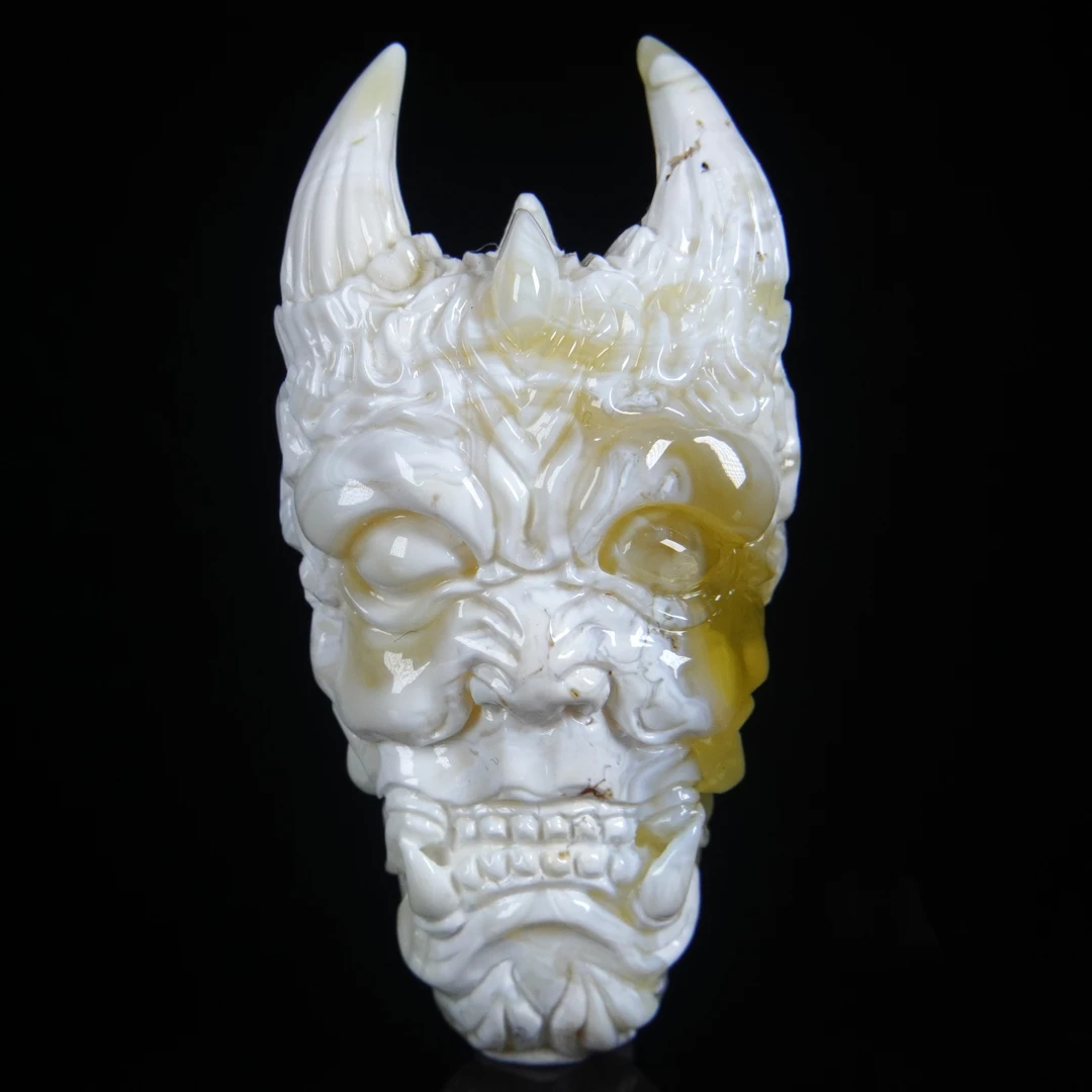 【耀今·般若】（45x23x12mm·5.3g）肖时清大师雕刻作品·金漆白蜜蜡