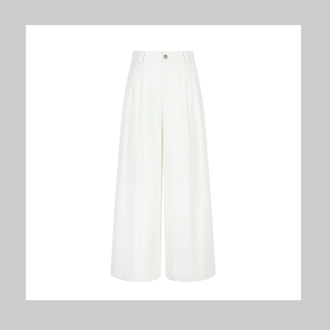 莲的百万【霜俞】夏季新款设计师直筒裤休闲简约垂感直筒裤