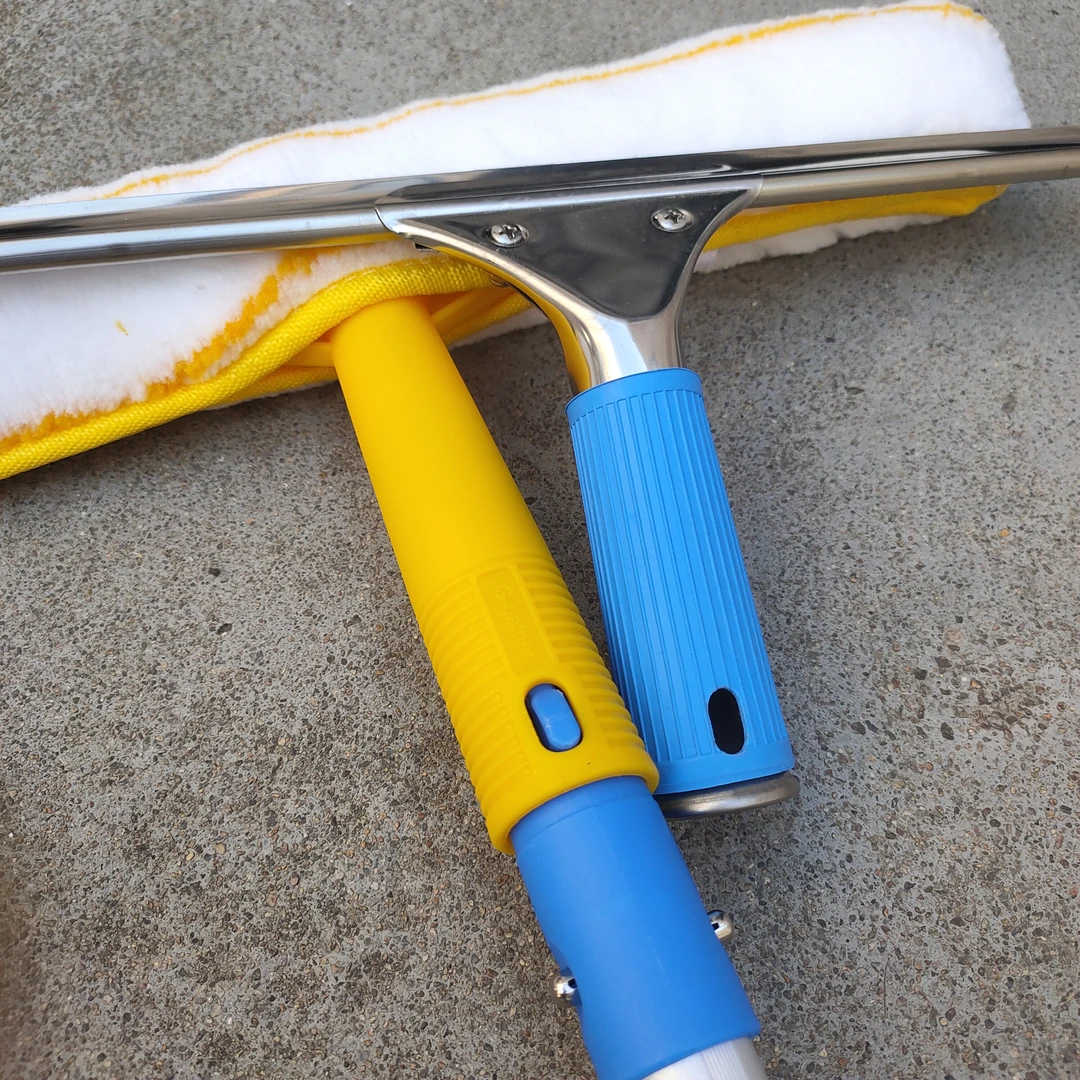 上水器毛头清洁工具擦玻璃刮35cm替换布白色加厚伸缩杆涂水器抹水