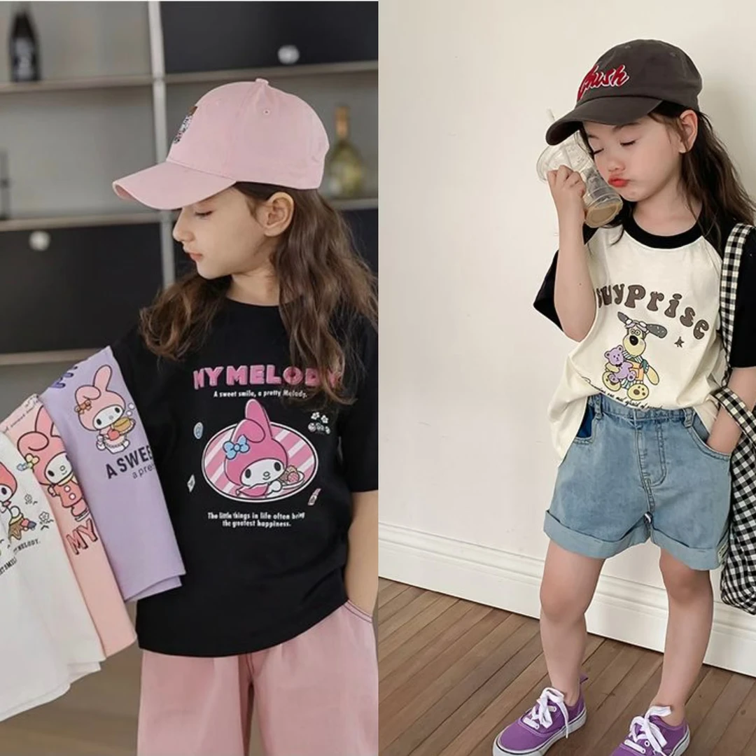 新款儿童半袖T恤纯棉卫衣舒适百搭休闲女童女童卫衣