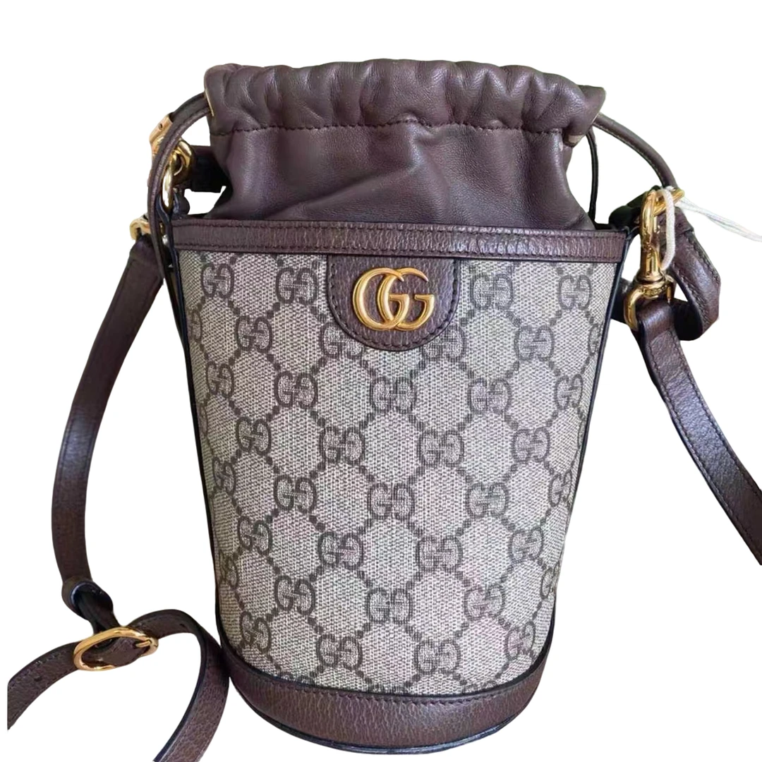 全新未使用 GUCCI/古驰 古驰抽绳水桶单肩包