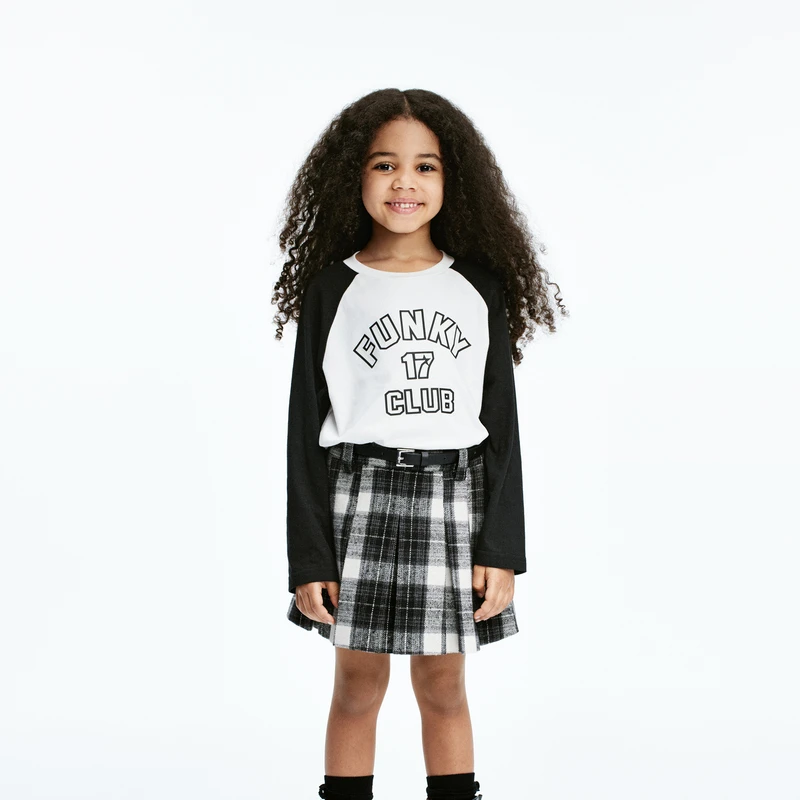 littlemoco童装24冬装新款男女童插肩袖长袖T恤#KBD4TEE009