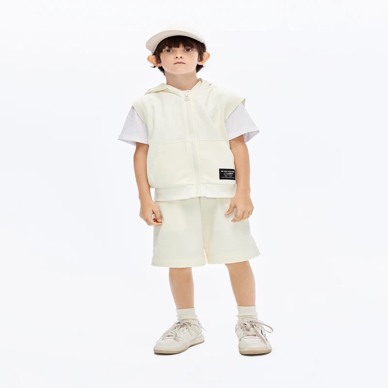 littlemoco童装男女童两件套装马甲短裤#KBD1SUT009