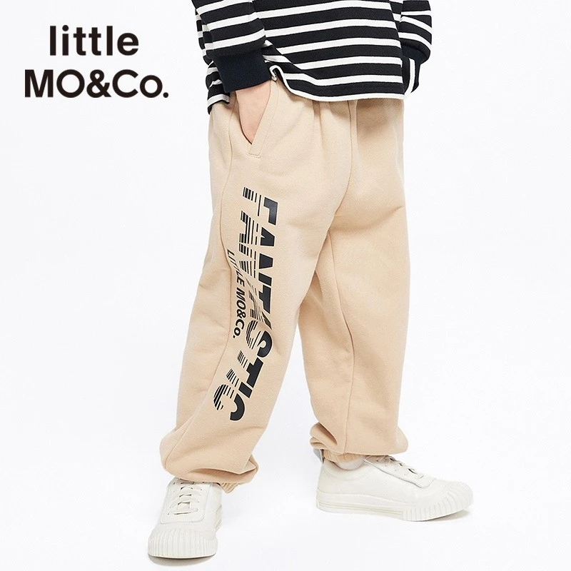 little moco童装22春装新款男女童休闲卫裤束脚裤子#KBB1PAT040