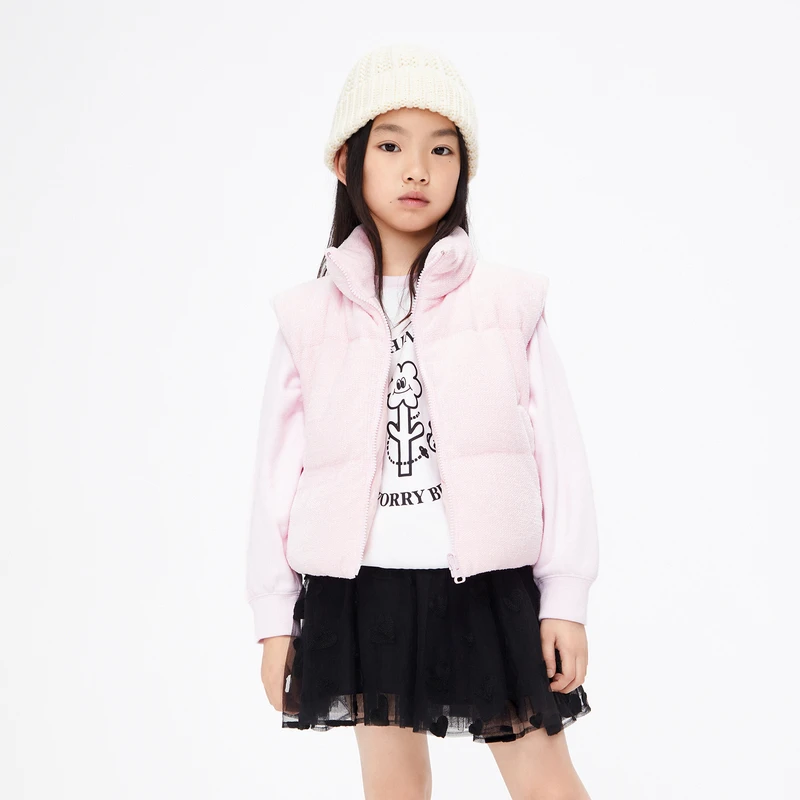 littlemoco童装22冬装新款男女童双面穿羽绒背心外套#KBB4EINT30