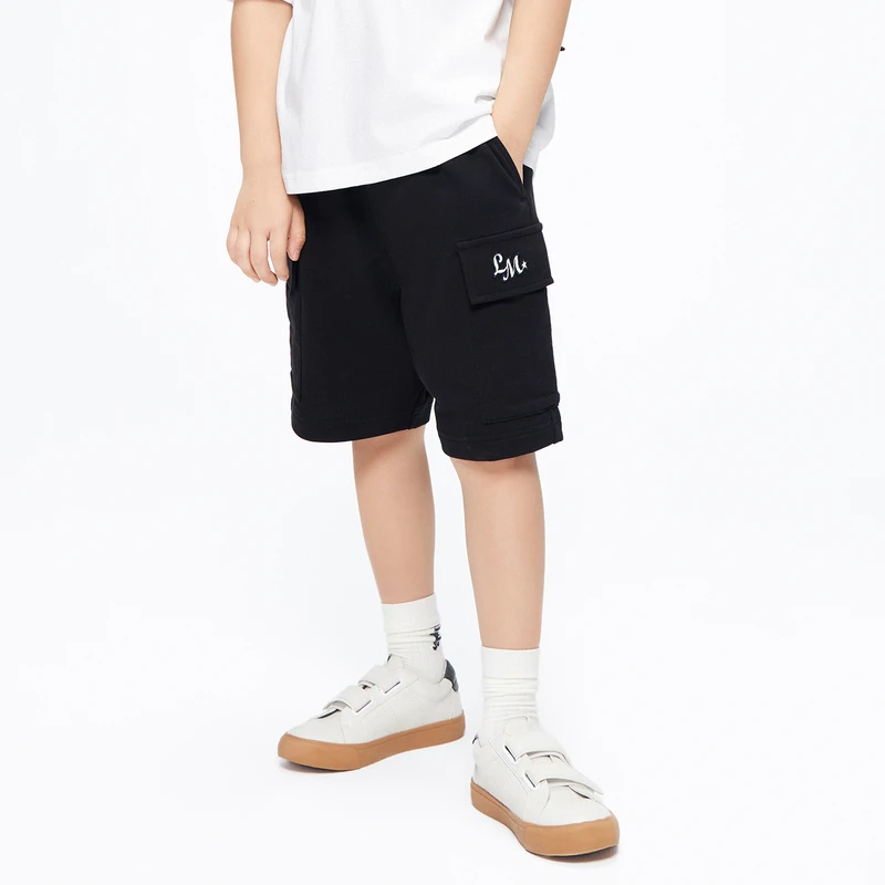 littlemoco童装23夏装新款男童儿童短裤休闲裤#薄款KBC2SOT021