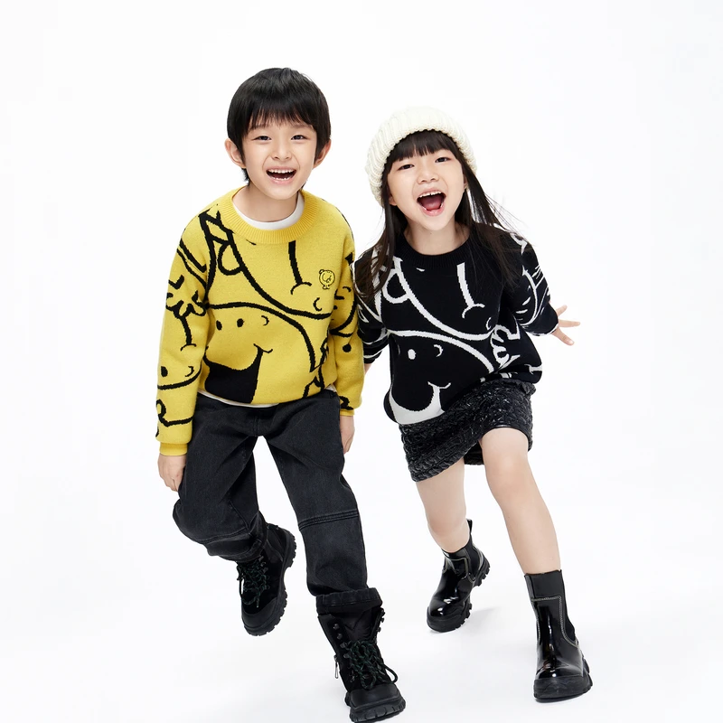 little moco童装奇先生妙小姐系列男童保暖绵羊毛衫#KBB4SWTT08
