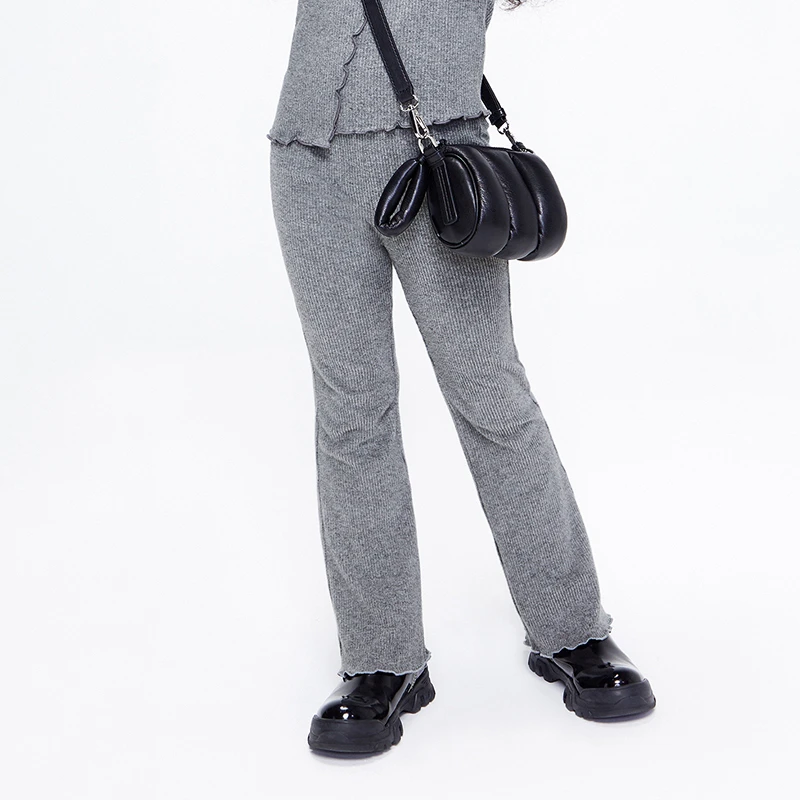 little moco童装22秋冬装新款女童微喇叭裤子修身长裤#KBB4PAT021