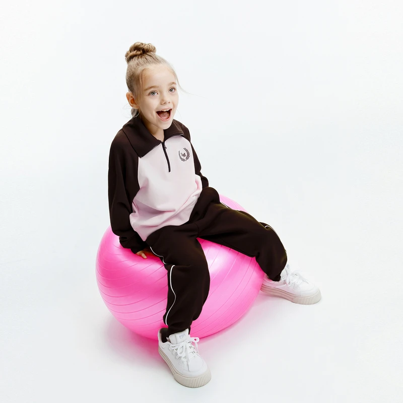 littlemoco童装24秋新款男女童两件套装polo卫衣卫裤#KBD3SUT008