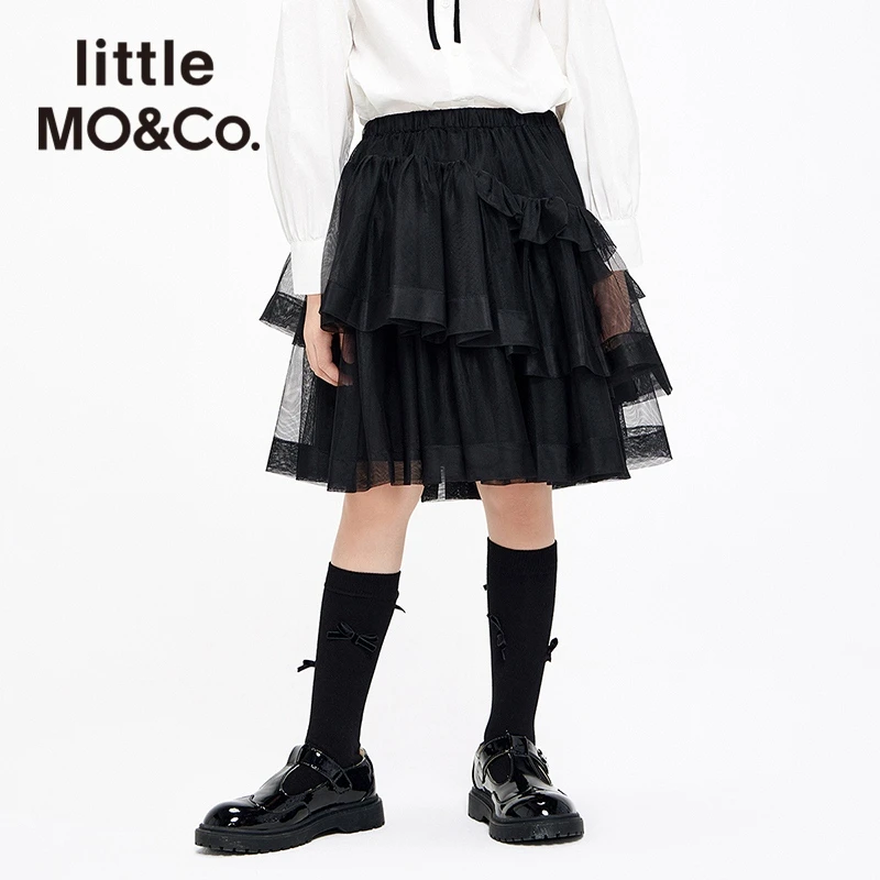 littlemoco童装女童半身裙新年红公主裙短裙蓬蓬纱裙#KBB1SKT012