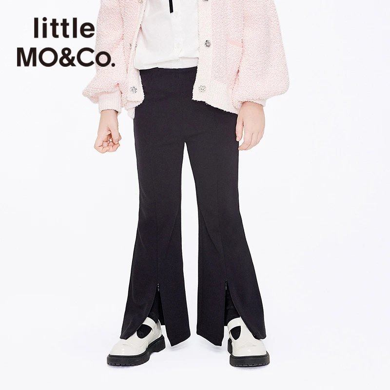 little moco童春夏装新款女童复古喇叭裤长裤子#KBB1PAT033