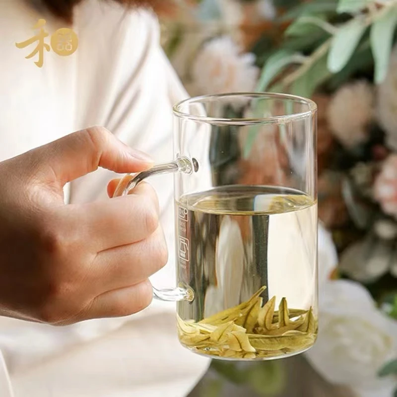 禾器玻璃绿茶杯高硼硅防烫耐热泡茶杯个人杯喝水杯