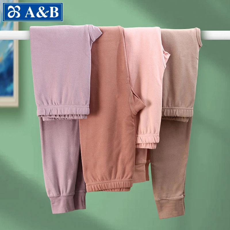 AB内衣女士保暖裤纯棉中厚磨毛秋冬单件秋裤高腰全棉大码衬裤