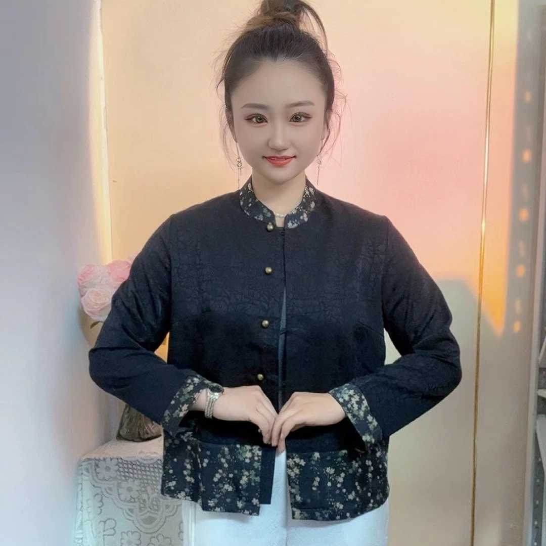 【龟裂纹外套】龟裂纹时尚休闲百搭气质中式设计师上衣女外套