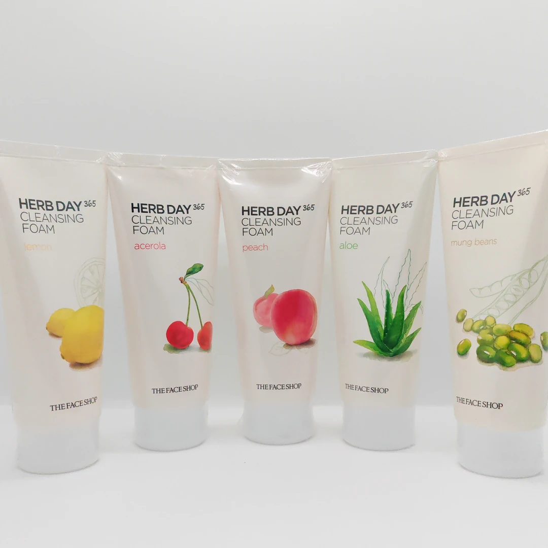 The Face Shop/菲诗小铺130g洗面奶水蜜桃芦荟柠檬绿豆樱桃泡沫