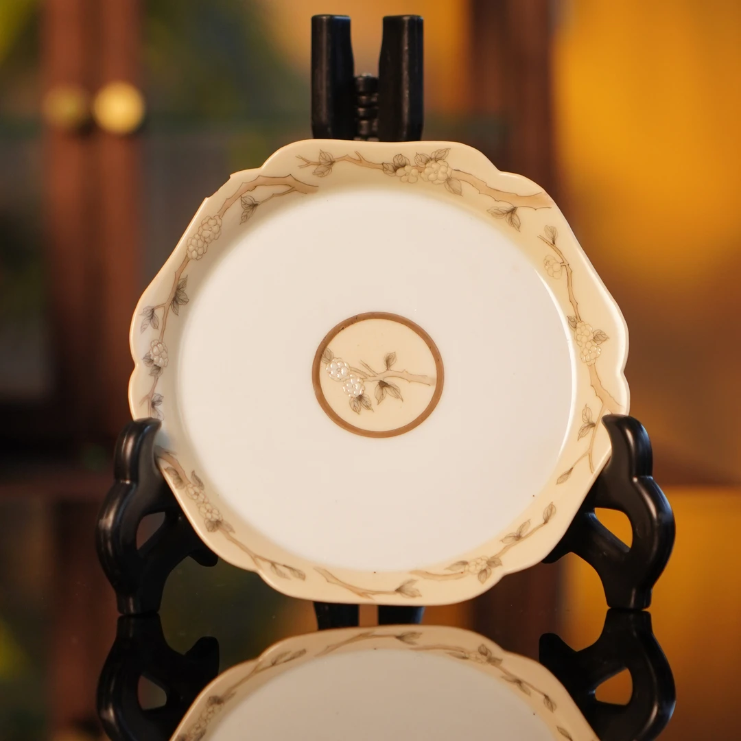 合吾  萱草莺飞壶承  茶具中式茶道手作纯手工陶瓷饮茶  HWDZ1391