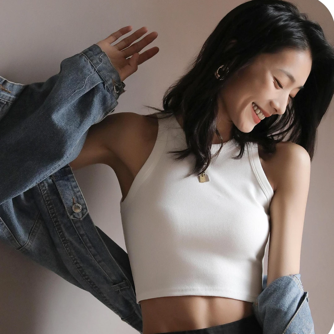 吊带背心女夏季性感美背修身辣妹韩版短款无袖白色显瘦外穿上衣