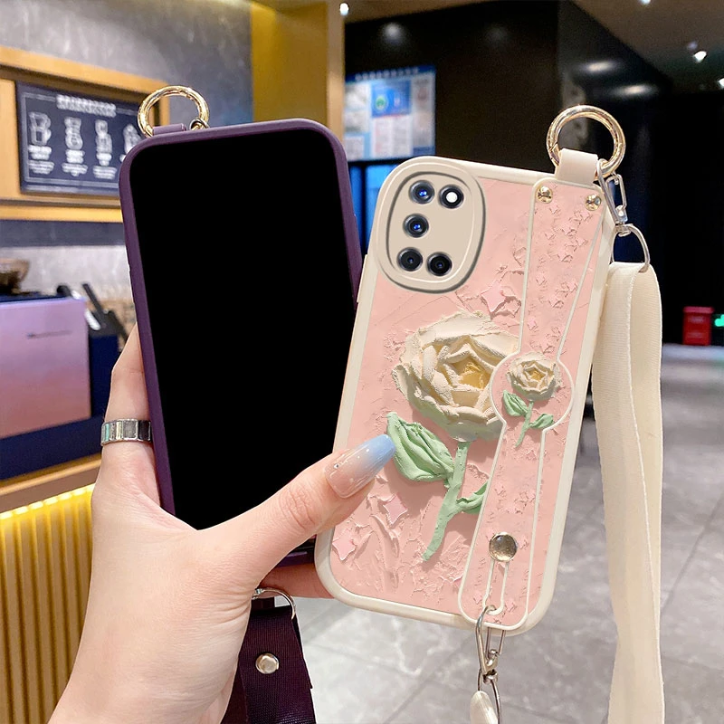 适用oppoa52手机壳斜挎挂绳PDAM10腕带支架oopoa52软外壳防摔女款