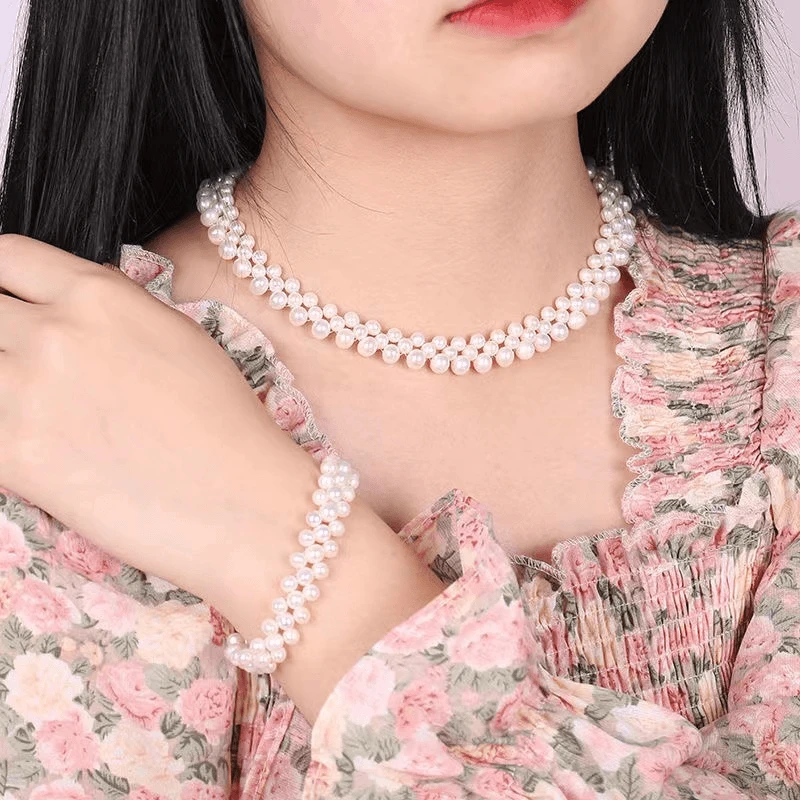 小米珠手工编织4mm小米珠项链