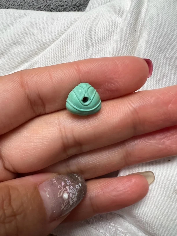 原矿绿松石精工背云