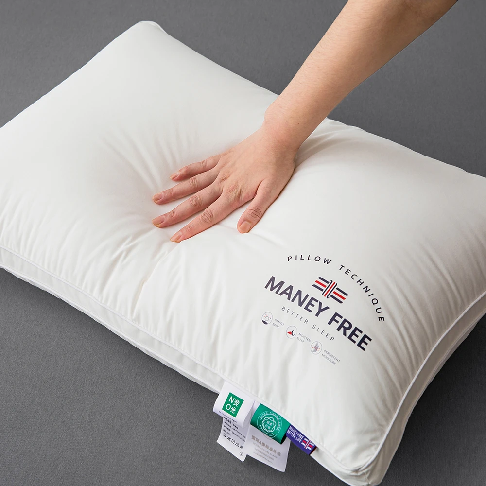 五星级酒店助睡眠护颈枕头全棉加厚柔软透气男士专用枕芯学生宿舍