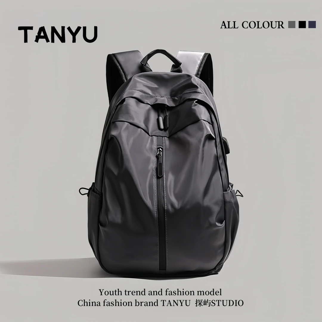 探屿大容量短途旅行包2024新款电脑简约双肩背包男女通用学生书包