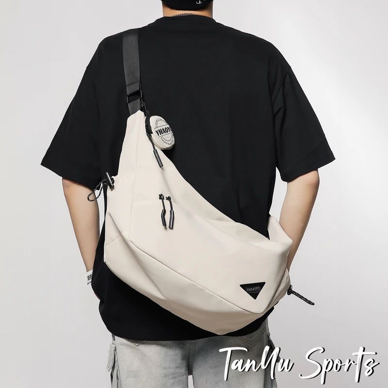 探屿潮牌2024新款斜挎包男生时尚休闲机能骑行运动潮流邮差单肩包