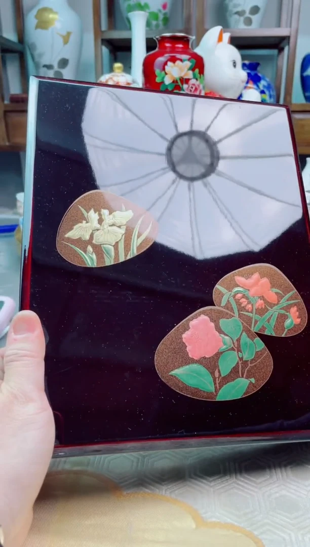 【闪购商品】盘金时绘实木盒一一