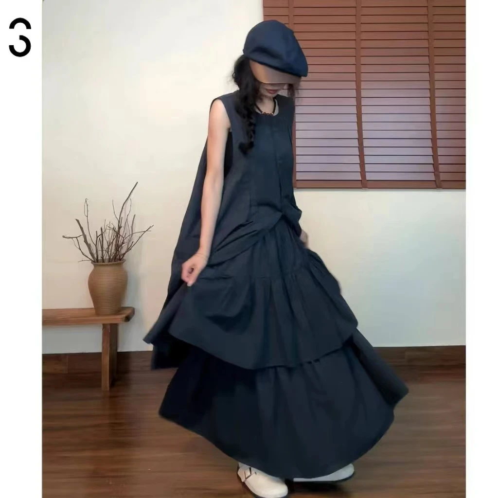 三与十三|凡尔赛|春季半身裙长裙百搭棉麻日系蓬蓬裙高腰复古显瘦