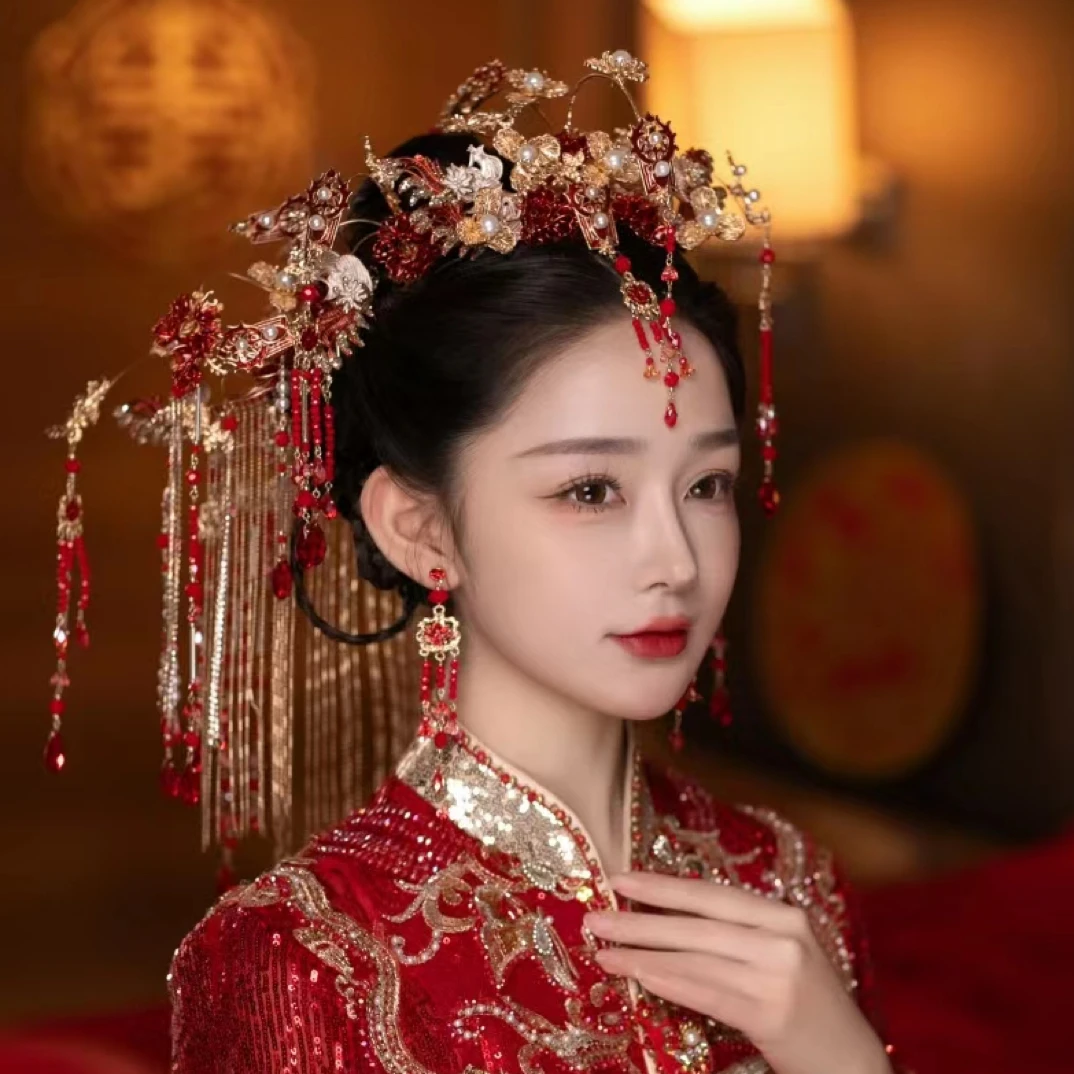 一诺新娘中式古装前区对拆后区头饰