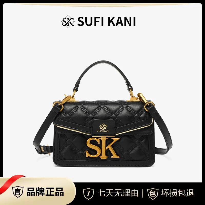 SUFI KANI 新款时尚高级感轻奢百搭单肩斜挎包9006#-黑色