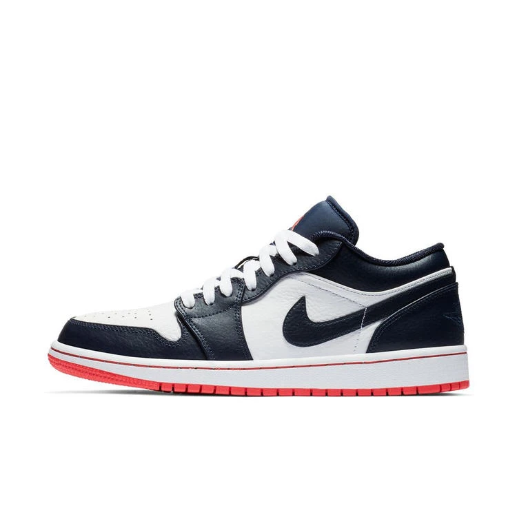 AIR JORDAN1 乔丹官方正品男子深海午夜蓝低帮休闲运动板鞋553558