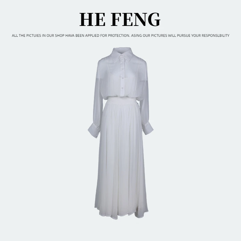 【丫丫-禾枫原创】重磅100%桑蚕丝连衣裙HF24D203