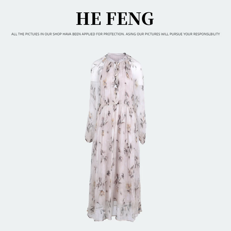 【丫丫-禾枫原创】重磅100%桑蚕丝连衣裙Y24C9104