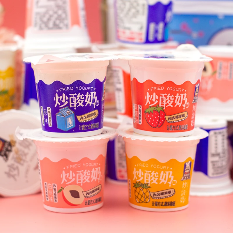 不二先森炒酸奶风味吸吸果冻整箱椰果粒吸冻网红儿童零食解馋小吃