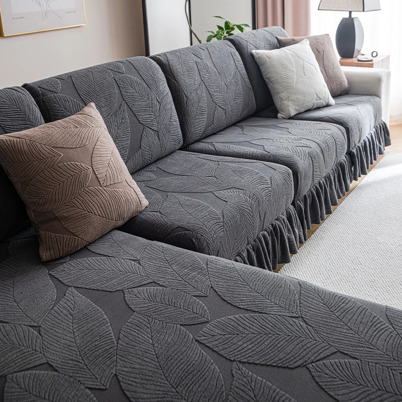 裙边叶音通用沙发套罩四季通用新款简约全包万能套防猫弹力全盖