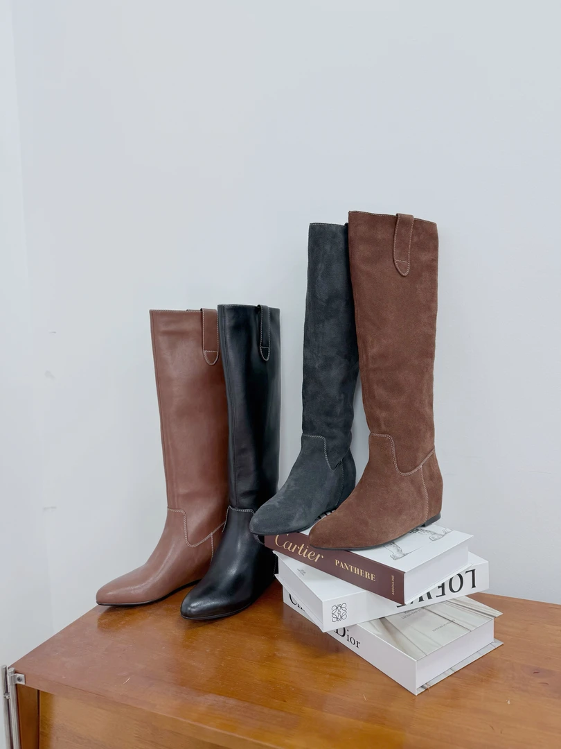 [克洛伊骑士｜4.5cm] 新款内增高时尚骑士显瘦堆堆靴