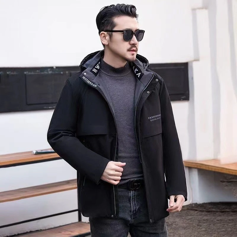 男士连帽派克服（獭兔毛）