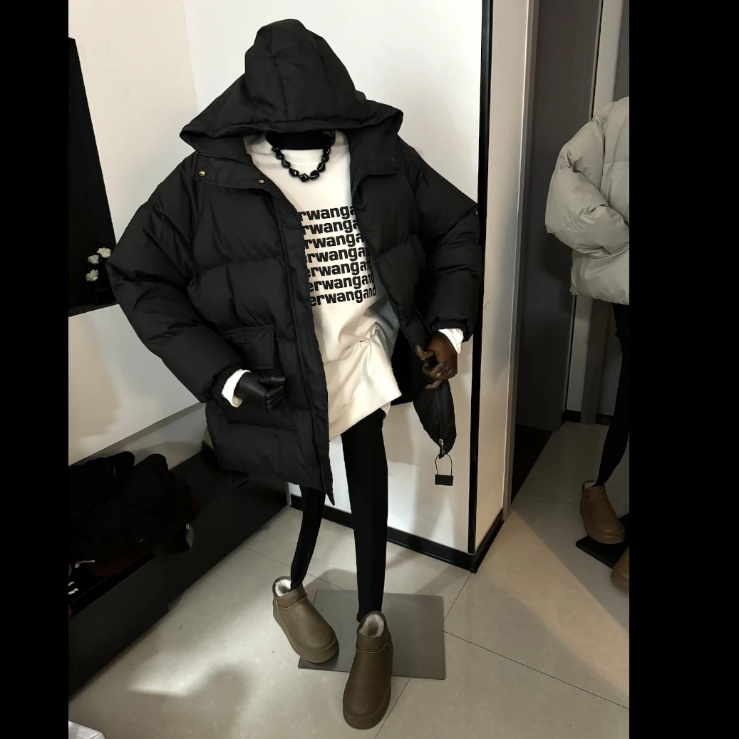 冬季新款大版连帽宽松慵懒【连帽大棉服】