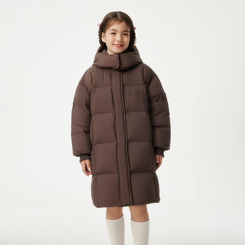 坦博尔童装冬季加厚保暖羽绒服中长款羽绒服保暖抗冻TCF530711Z