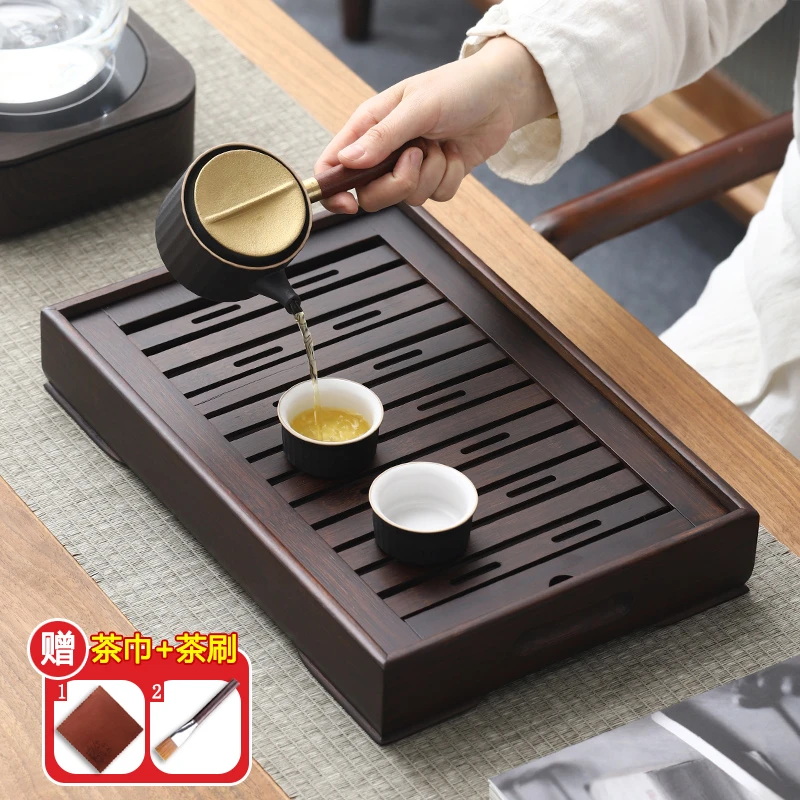 储水茶盘竹制小型家用简易托盘沥水功夫茶具网红干泡茶盘小茶台