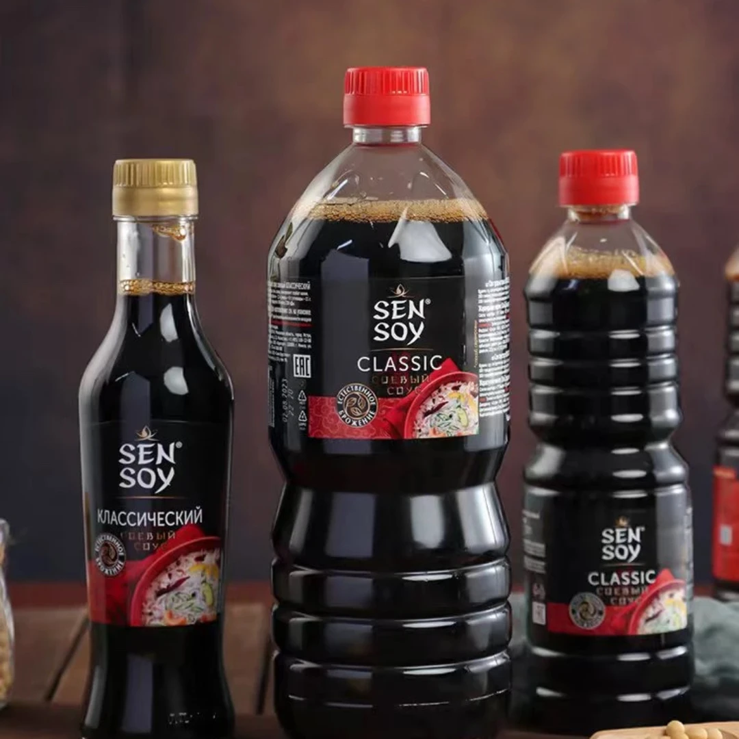 俄罗斯原装进口经典希恩牌酿造酱油1L装