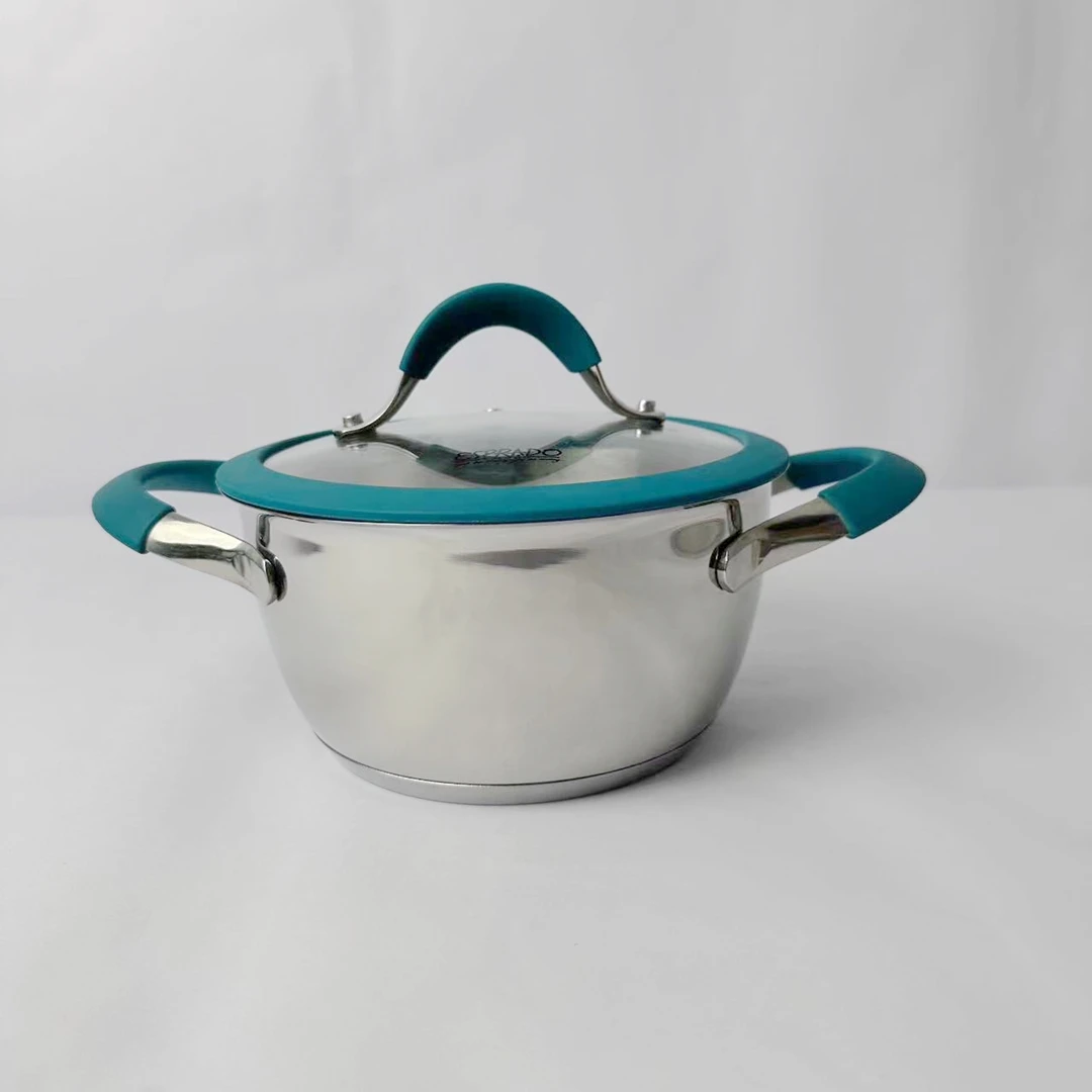 ESPRAPO18/10不锈钢双硅胶柄小汤锅