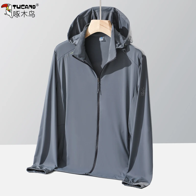 啄木鸟弹力冰丝防晒衣男女款UPF50+防紫外线夏季轻薄外套男士