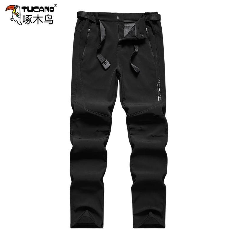 啄木鸟2022年秋冬新款户外加绒加厚长裤防风防水登山进藏冲锋裤