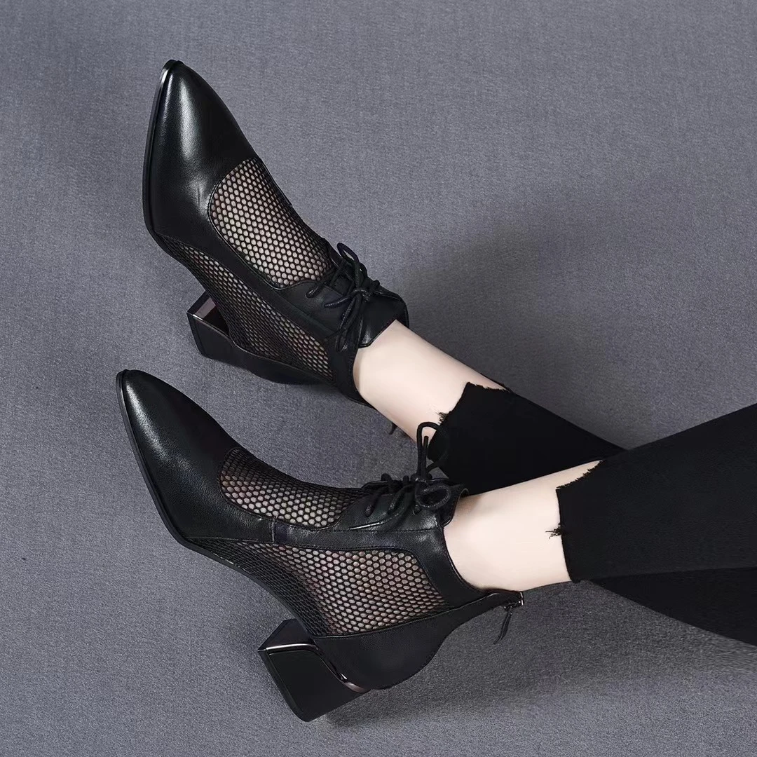 气质尖头中控罗马凉鞋