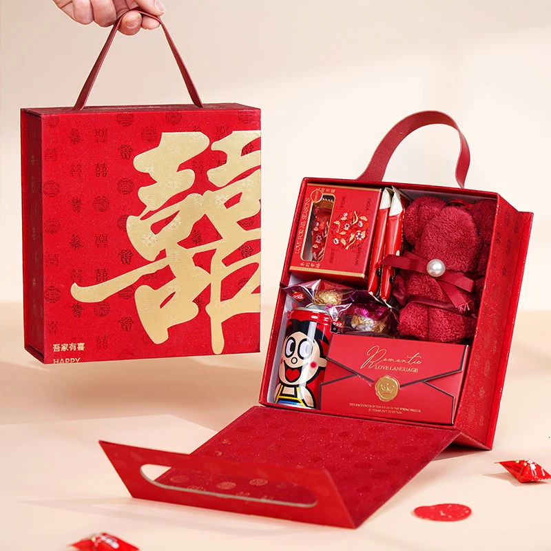 结婚伴手礼喜糖成品礼盒订婚宴回礼伴娘宾客婚礼实用礼物糖果套装