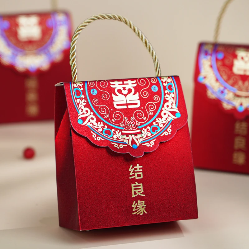 结婚回礼喜糖礼盒含糖订婚实用搭配好糖果套装手提糖盒专用伴手礼