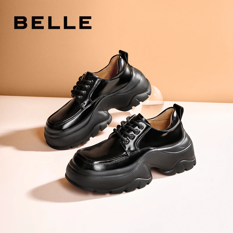 百丽暗黑风牛津鞋女2023秋新商场同款鞋Z9X1DCM3